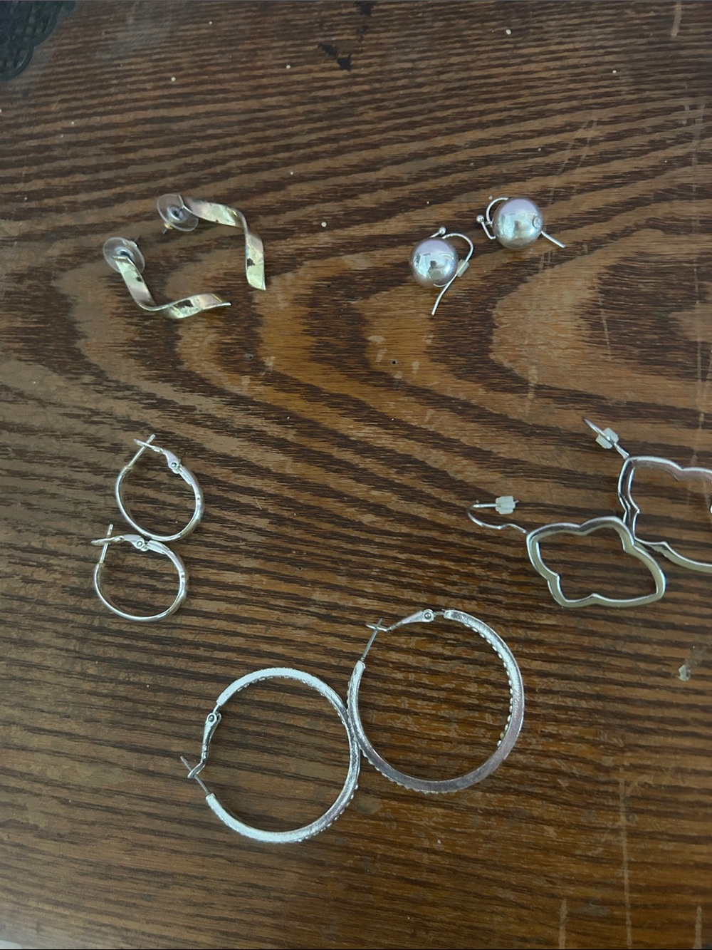 Sterling Silver Hoop & Stud Earring Set - Silver